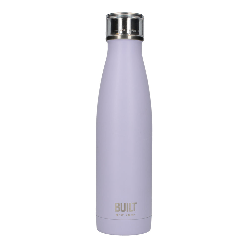 BUILT Hydration Set with Two 500 ml Double Walled Stainless Steel Water Bottle - Pink and Lavender