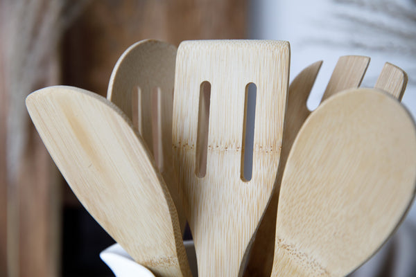 Natural Elements Eco-Friendly 5-Piece Bamboo Kitchen Utensil Set image 10