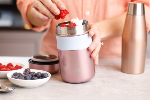 BUILT Tiempo Insulated Food Flask, 490ml, Rose Pink image 6
