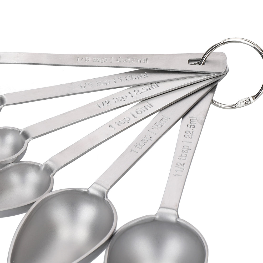 MasterClass Stainless Steel Measuring Spoon Set - 6 Pieces