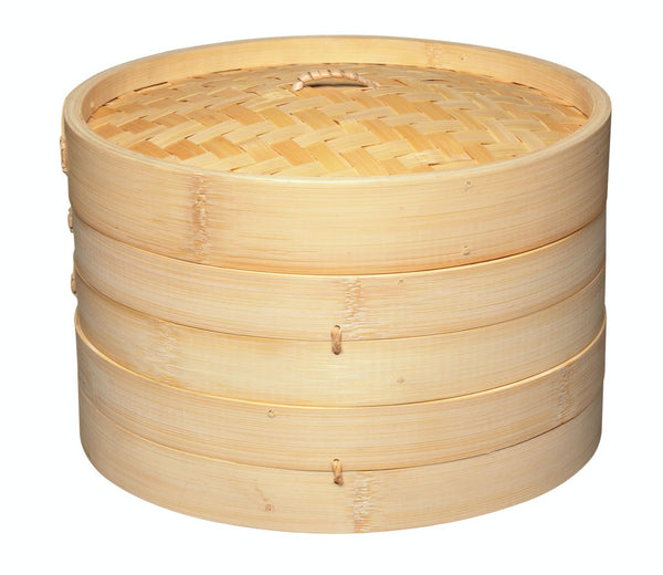 3pc Oriental Cooking Set with 2-Tier Medium Bamboo Steamer, 2-Tier Large Bamboo Steamer and Sushi Maker image 5