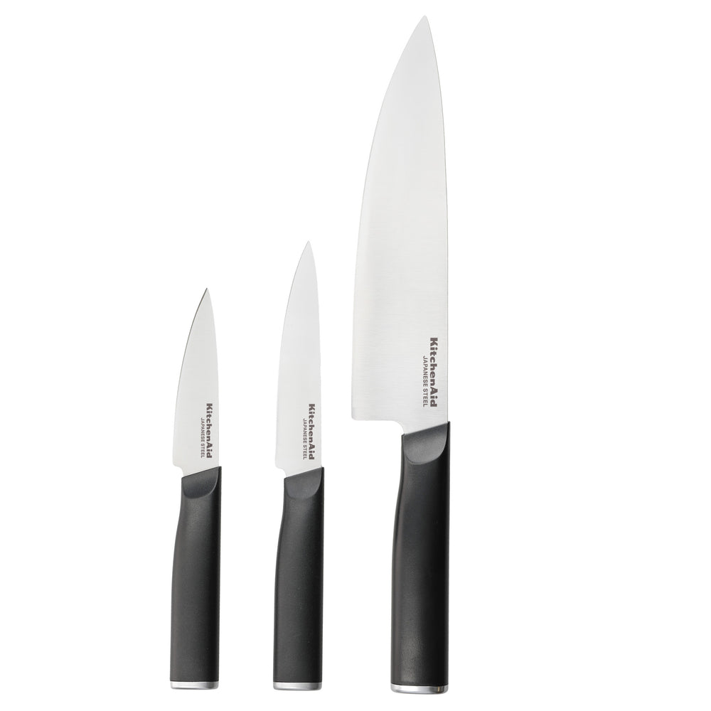 KitchenAid Classic 3-Piece Kitchen Knife Set, Sharp High-Carbon Japanese Steel image 1