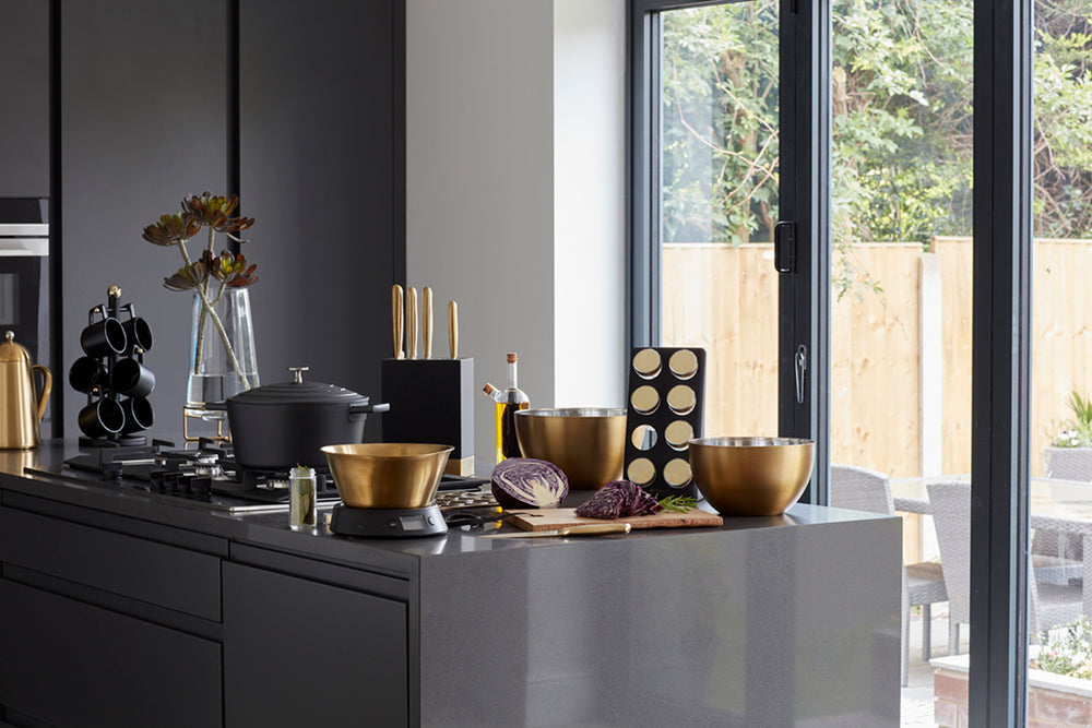 MasterClass Electronic Dual Dry and Liquid Scales with Brass Finish Bowl