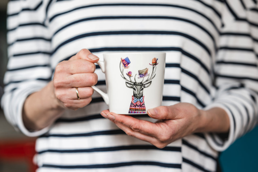 Mikasa Tipperleyhill Stag Print Fine China Mug, 380ml