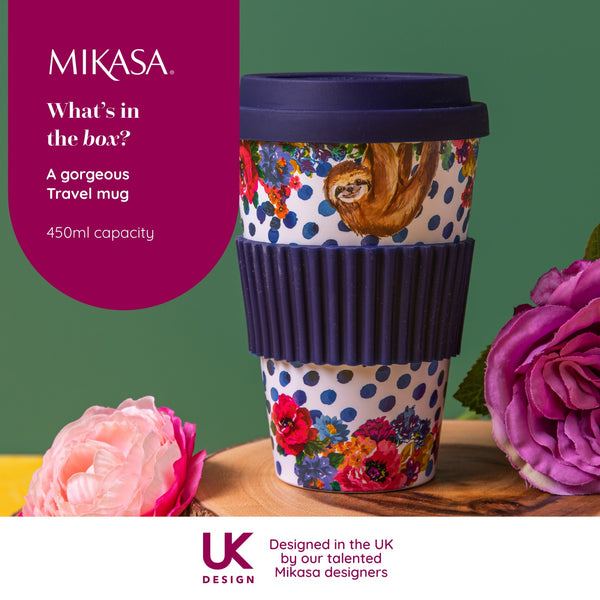 Mikasa Wild at Heart Sloth Travel Mug, 370ml image 8