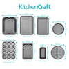 KitchenCraft Carbon Steel Non-Stick 8-Piece Bakeware Set image 8