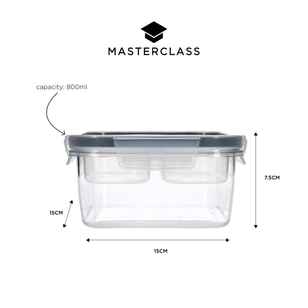 MasterClass Eco Snap Lunch Box with Removable Divider - 800 ml image 8