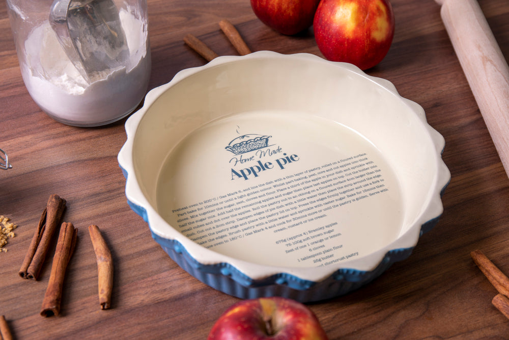 Home Made Fluted Round Pie Dish, 26cm