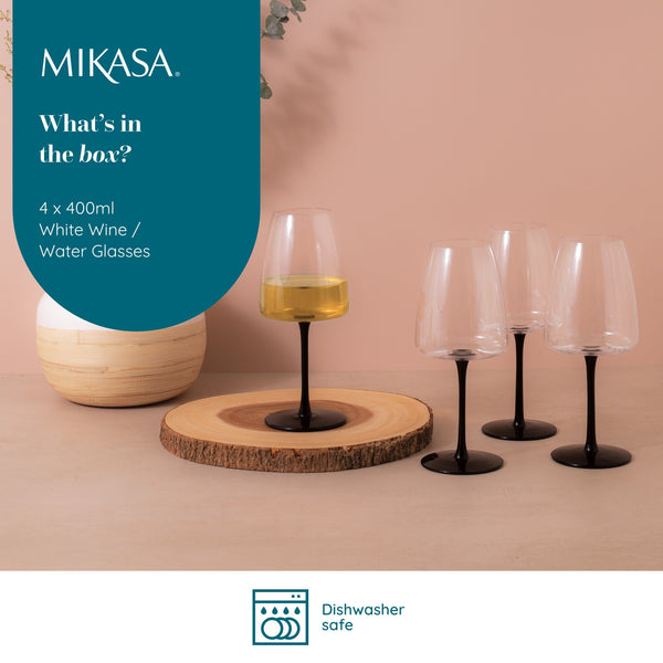 Mikasa Palermo Crystal White Wine Glasses, Set of 4, 400ml image 9