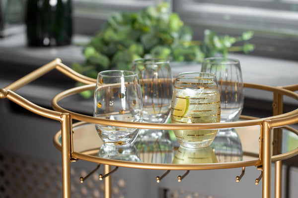 Mikasa Cheers Metallic Gold Set Of 4 Stemless 470 ml Wine Glasses image 5
