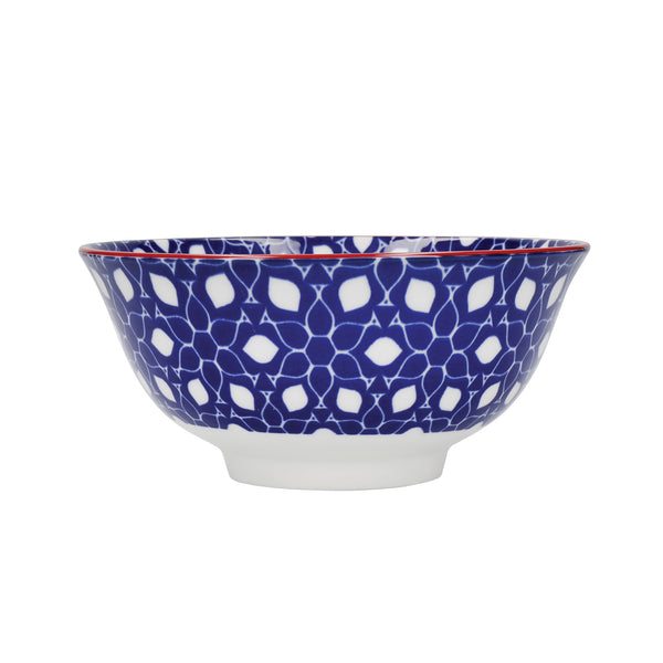 KitchenCraft Set of 4 Ceramic Cereal Bowls - 'Blues' Design image 9