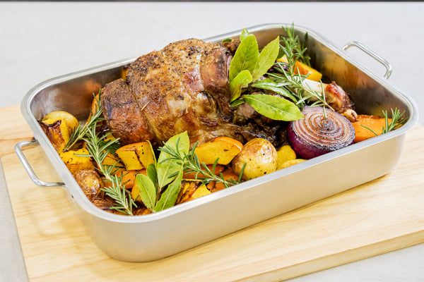 MasterClass Stainless Steel Heavy Duty Roasting Pan, 37cm x 27cm image 5