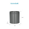 KitchenCraft Storage Canisters - 1 L, Grey, Set of 3 image 8