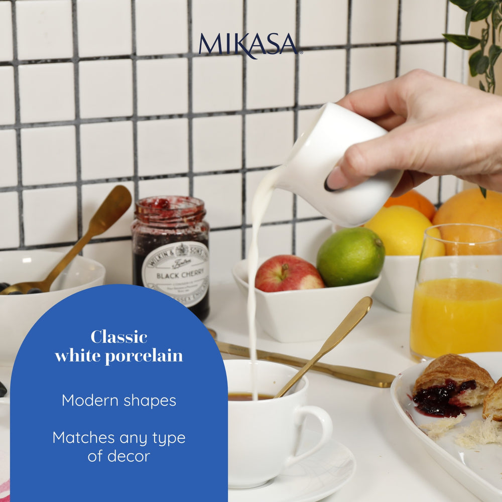 Mikasa Chalk Porcelain Unhandled Cream Jug, 100ml, White