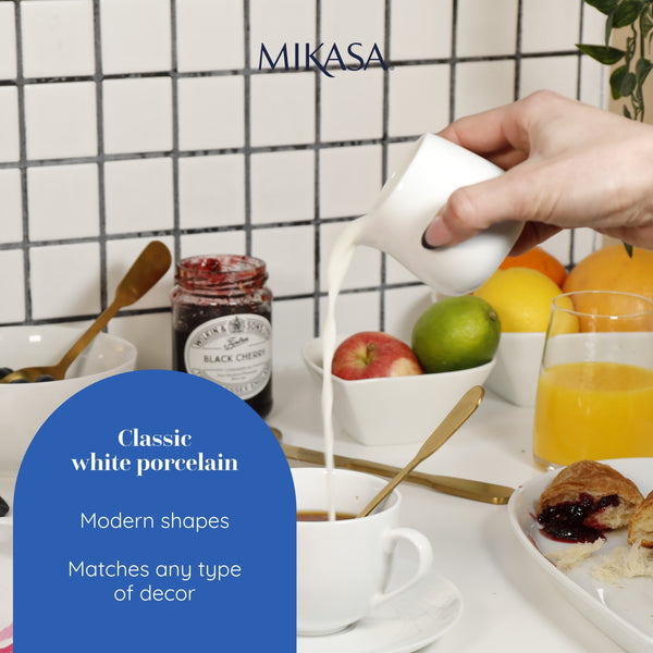 Mikasa Chalk Porcelain Unhandled Cream Jug, 100ml, White image 8