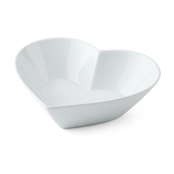 Mikasa Chalk Large Heart Porcelain Serving Bowl, 21cm, White image 3