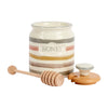 Classic Collection Striped Ceramic Honey Pot with Wooden Dipper image 3