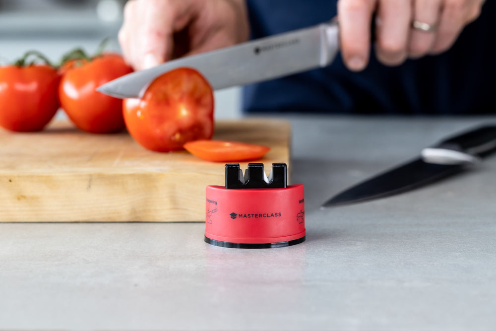 MasterClass Smart Sharp Dual Knife Sharpener, Red