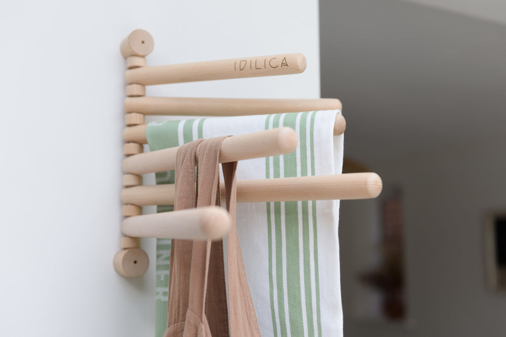 KitchenCraft Idilica Beechwood Wall Rack