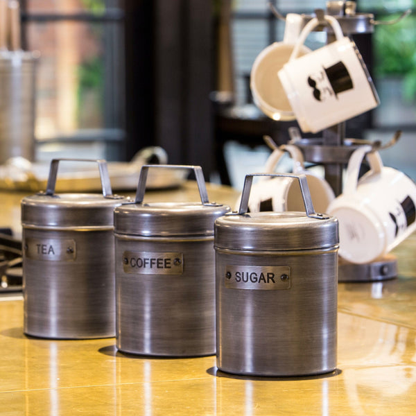 Industrial Kitchen Vintage-Style Metal Sugar Container image 7