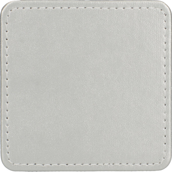 Creative Tops Naturals Premium Pack Of 4 Stitched Edge Faux Leather Coasters Metalic Silver image 6