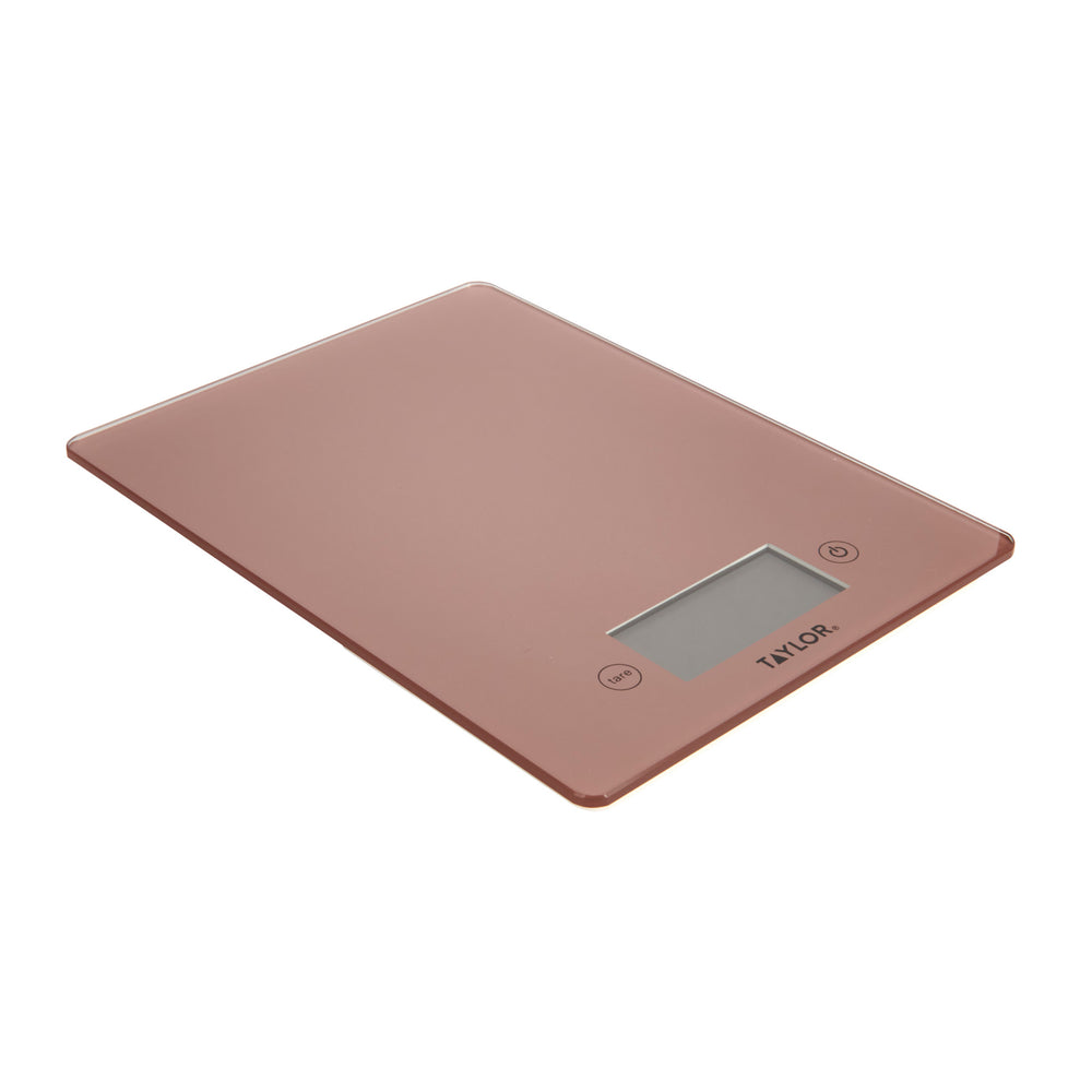 Taylor Pro Glass Digital 5Kg Kitchen Scales - Rose Gold