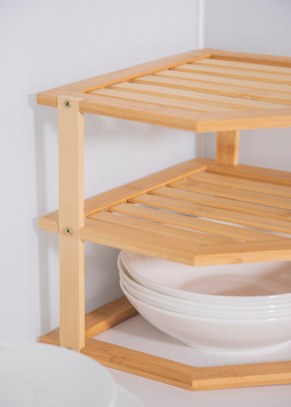 Copco Bamboo 3-Tier Kitchen Corner Storage Shelf