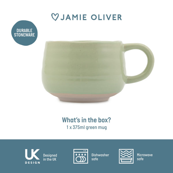 Jamie Oliver Big Love 'Cosy Cuppa' Mug, Green, 375ml image 5