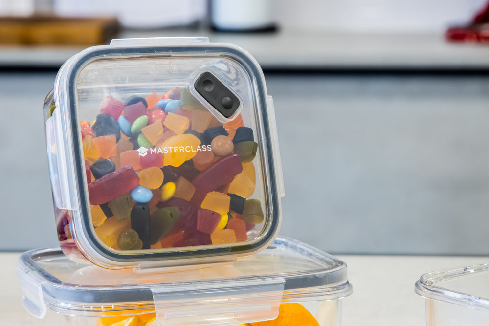 MasterClass Eco-Snap 800ml Recycled Plastic Food Storage Container - Square