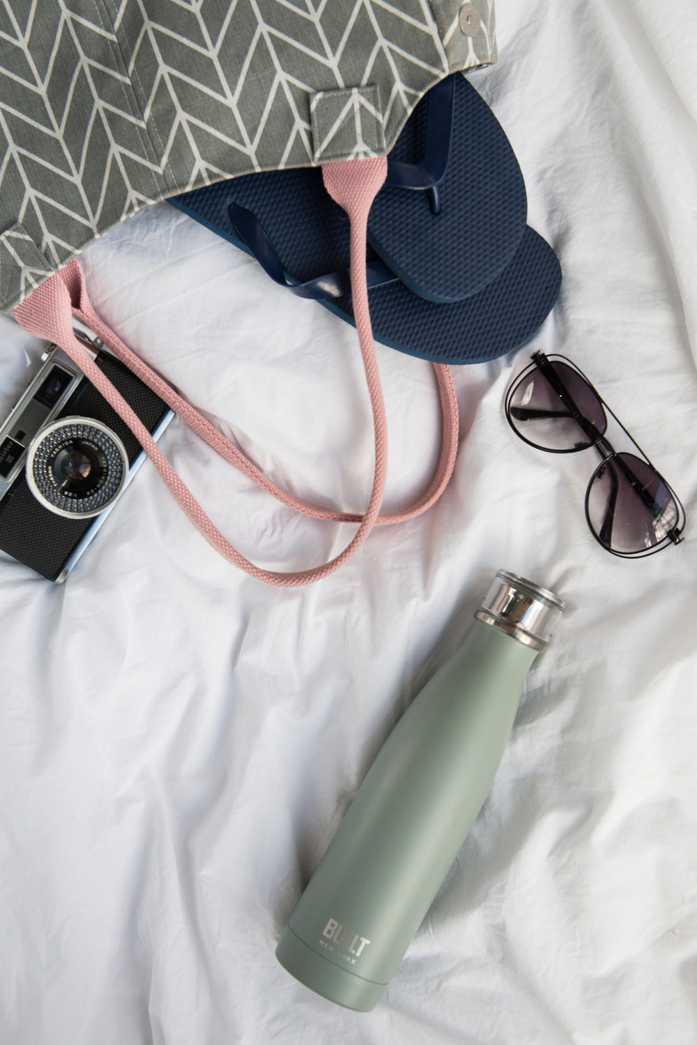 Built 500ml Double Walled Stainless Steel Water Bottle Storm Grey