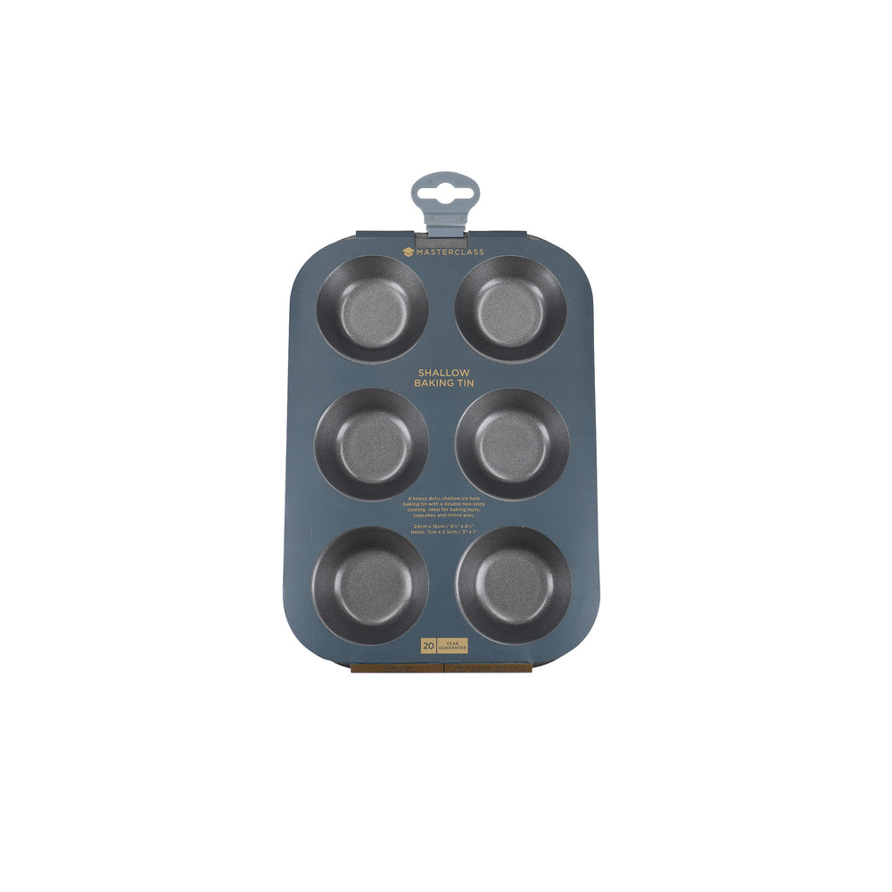 MasterClass Non-Stick 6 Hole Shallow Baking Pan