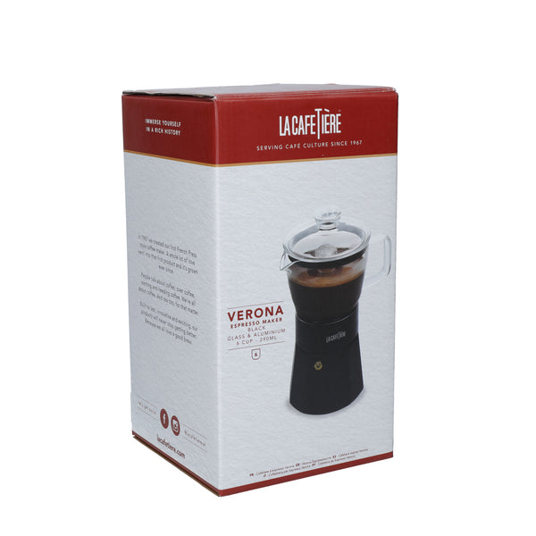 La Cafetière Verona Glass Espresso Maker - 6 Cup, Black image 12