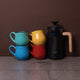 5pc French Press Coffee Set with Black 3-Cup Cafetière and Four Mysa Ceramic Espresso Cups