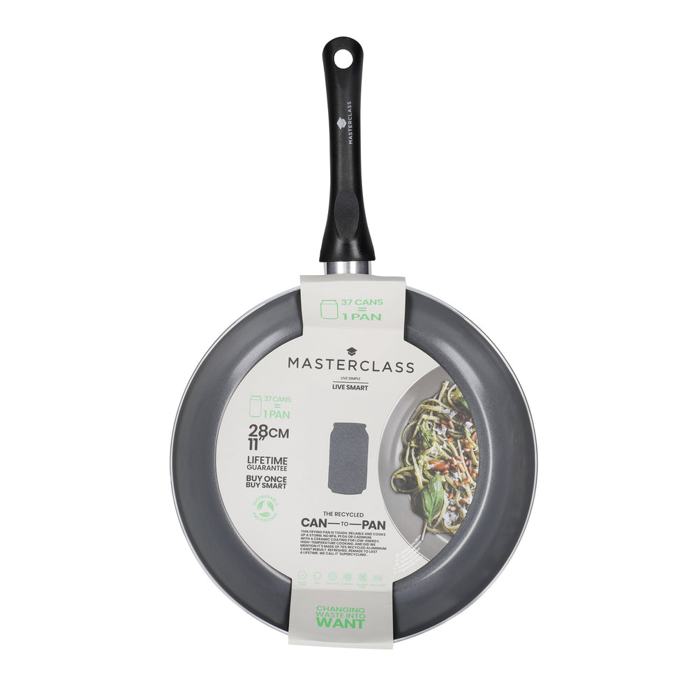 MasterClass Can-to-Pan 28cm Ceramic Non-Stick Frying Pan, Recycled Aluminium