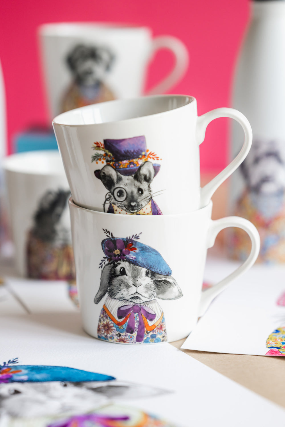 TG. 8 cm x 5 cm) Mikasa Tipperleyhill, Tazzine da caffè con pettirosso