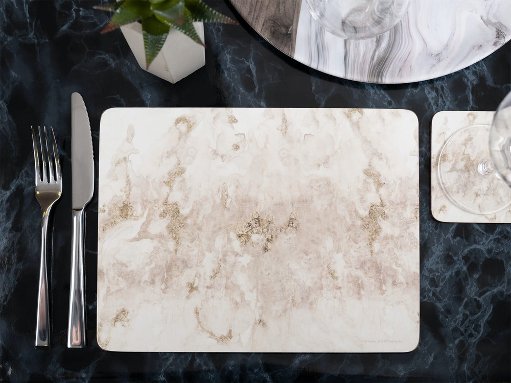 Creative Tops Grey Marble Pack Of 4 Premium Placemats