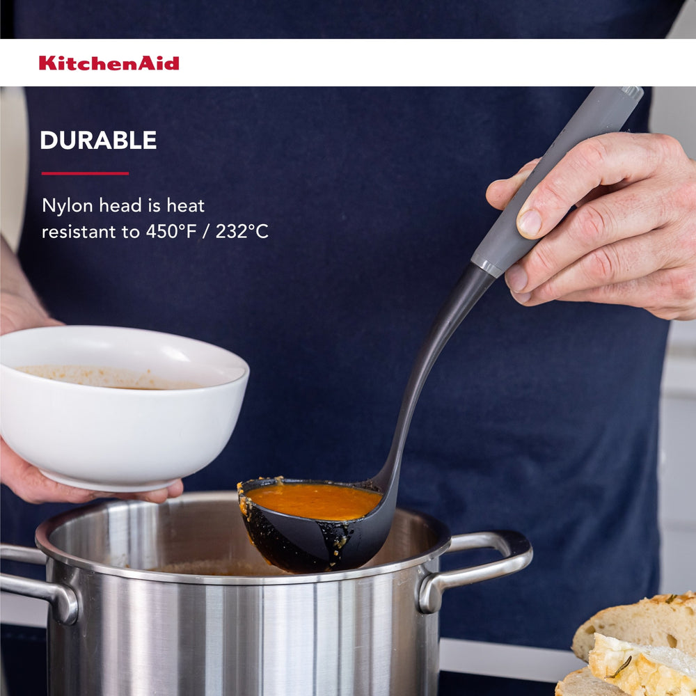 KitchenAid Soft Grip Ladle - Charcoal Grey