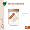 KitchenCraft Idilica Glass Storage Jar with Beechwood Lid, 500ml