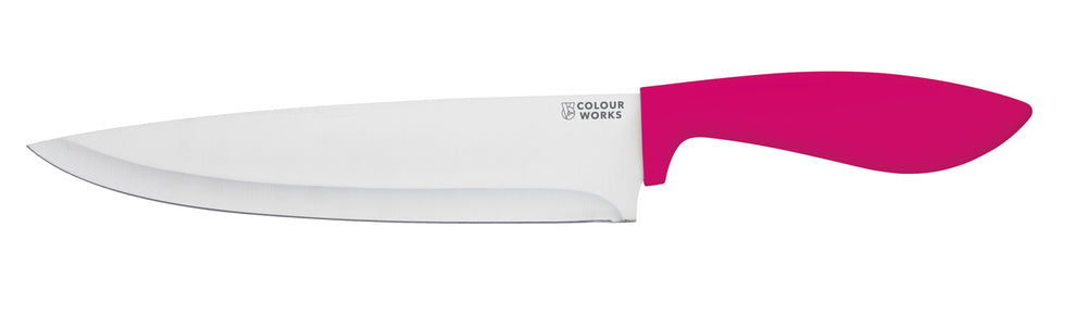 Colourworks 6 Piece Knife Block Set with Wooden Block and Chopping Board