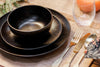 Mikasa Jardin Midnight 12-Piece Stoneware Dinner Set, Black image 2