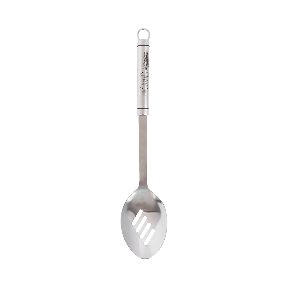 KitchenCraft Oval Handled Professional Stainless Steel Slotted Spoon