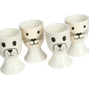 KitchenCraft Cat and Dog Egg Cup Set - Porcelain, 4 Pieces image 3