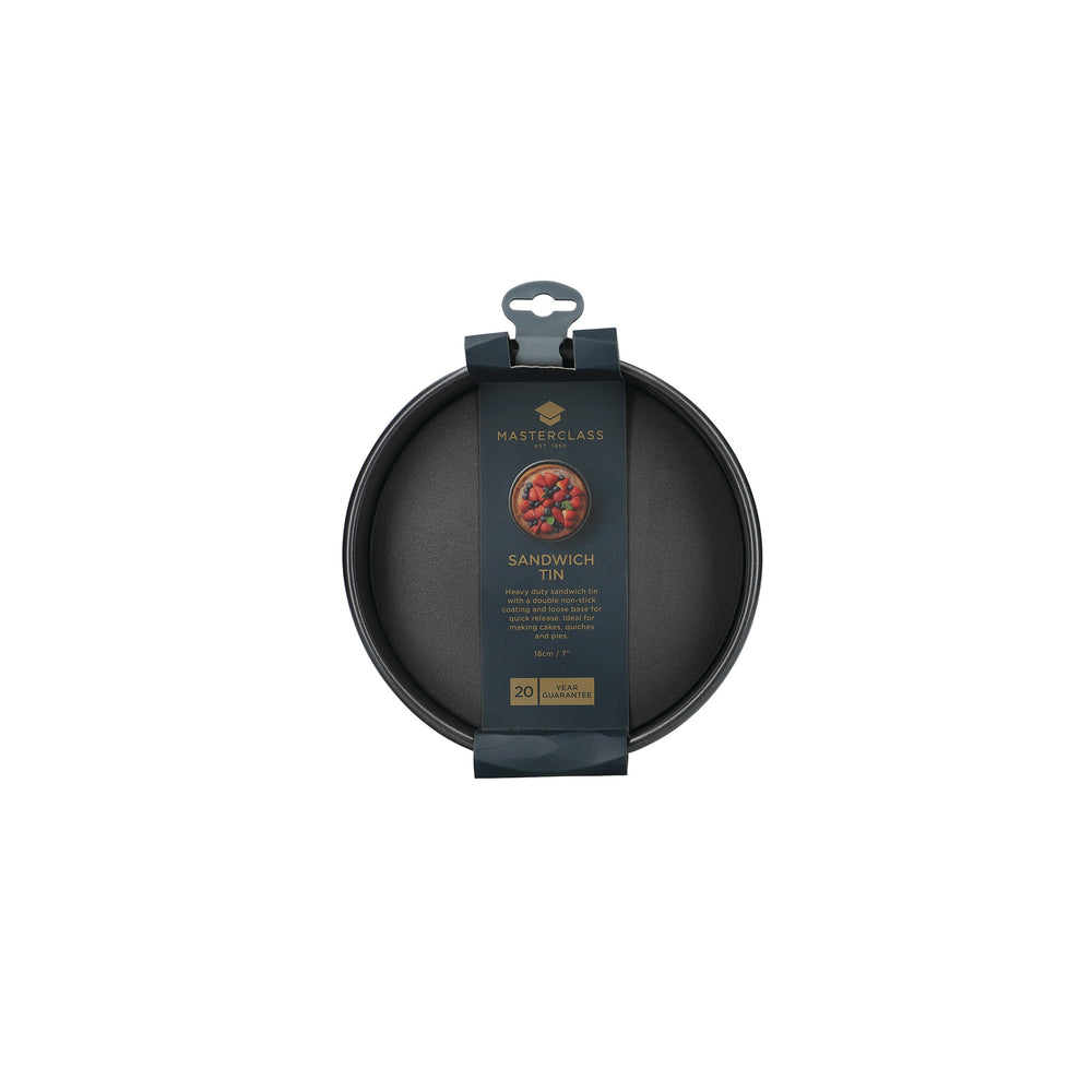 MasterClass Non-Stick Loose Base Sandwich Pan, 18cm