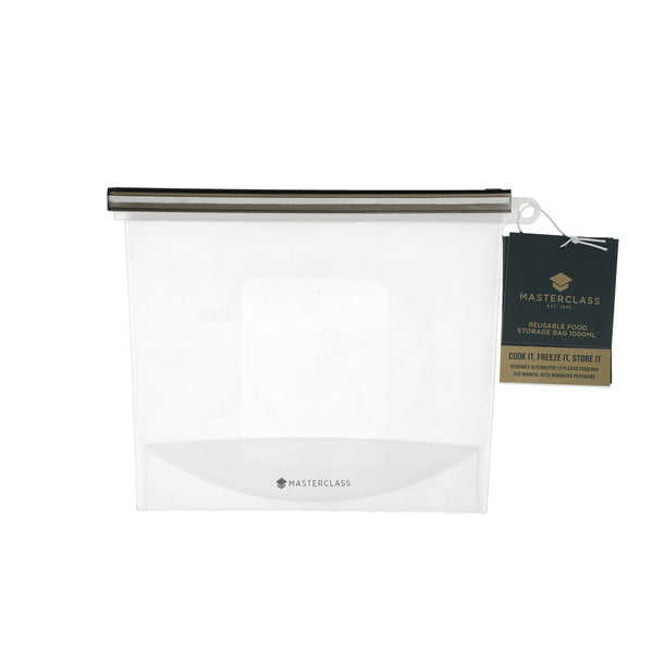 MasterClass 1-Litre Reusable Food Bag with Leakproof and Airtight Seal, BPA-Free Silicone image 4