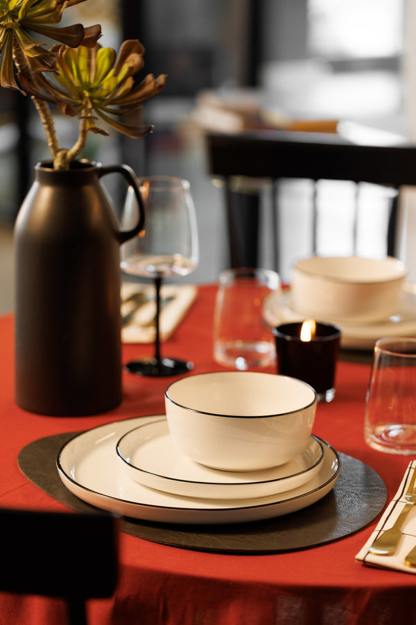 Mikasa Limestone 12pc Porcelain Dinner Set, White image 14