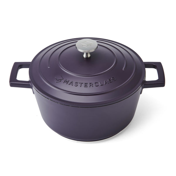 MasterClass Purple Cast Aluminium Casserole Dish, 20cm, 2.5L image 3