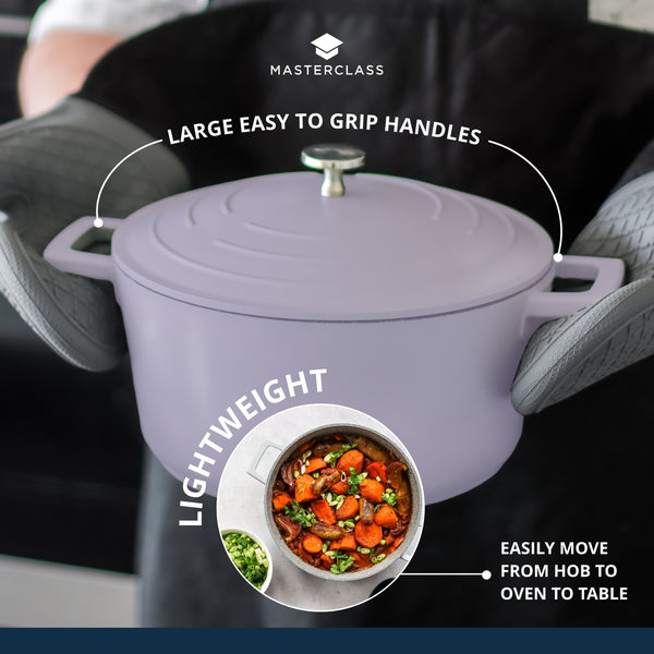MasterClass Lavender Cast Aluminium Casserole Dish, 4L image 11