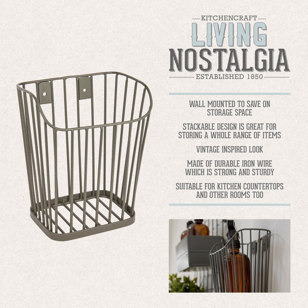 KitchenCraft Living Nostalgia Small Stackable Wire Storage Basket