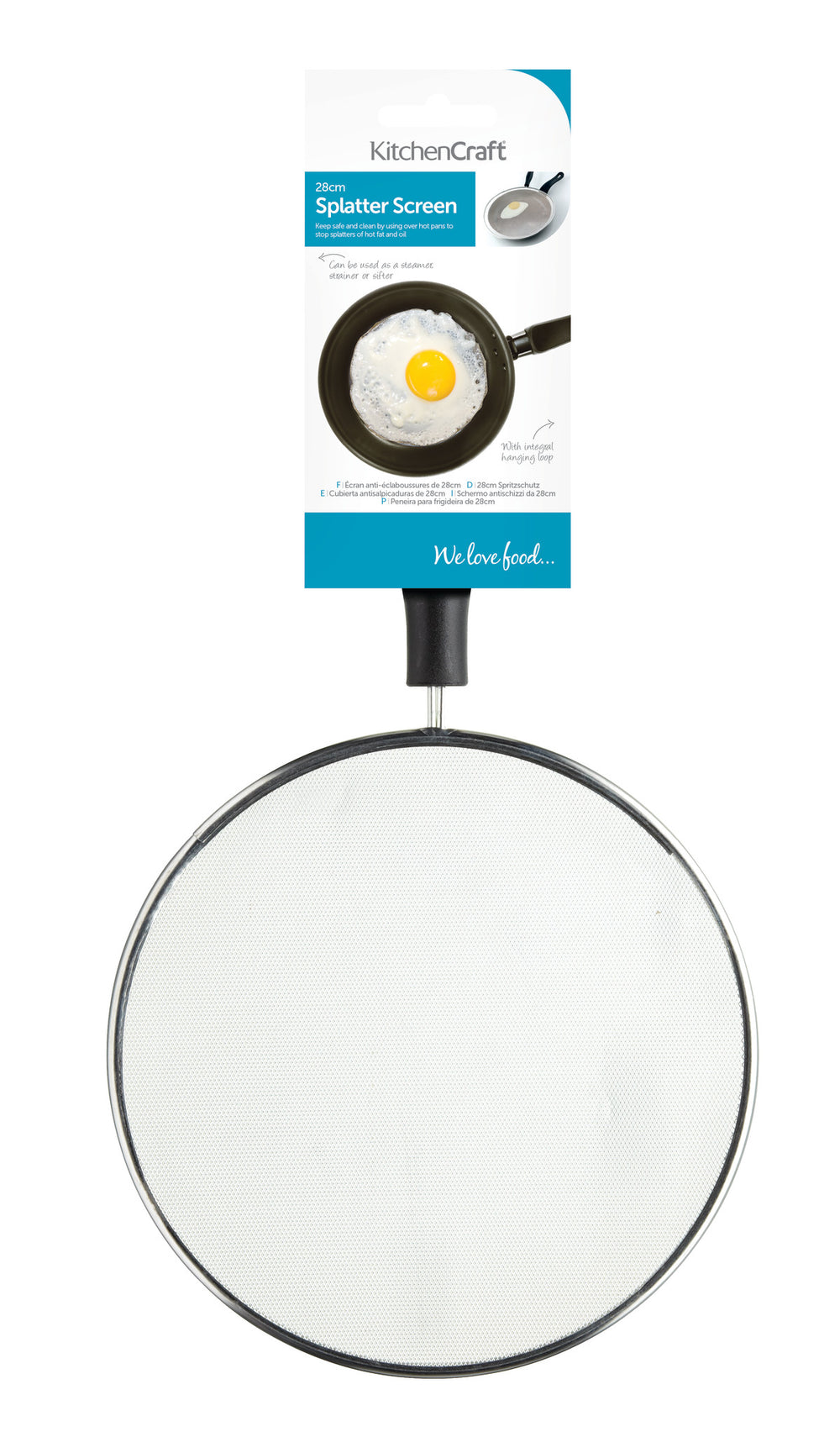 KitchenCraft Large Wire 28cm Splatter Screen