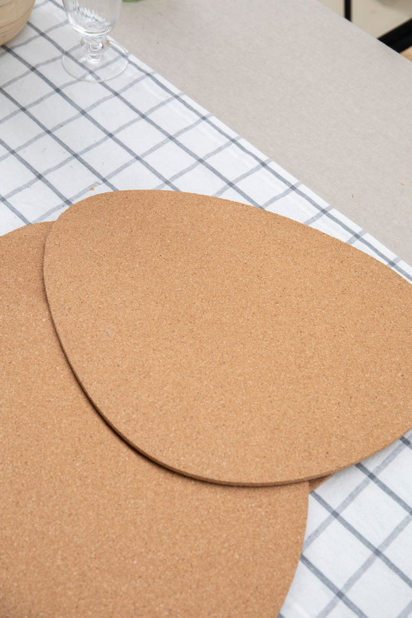 Mikasa Pebble-Shaped Cork Placemats, Set of 4, Natural, 38 x 30cm image 5